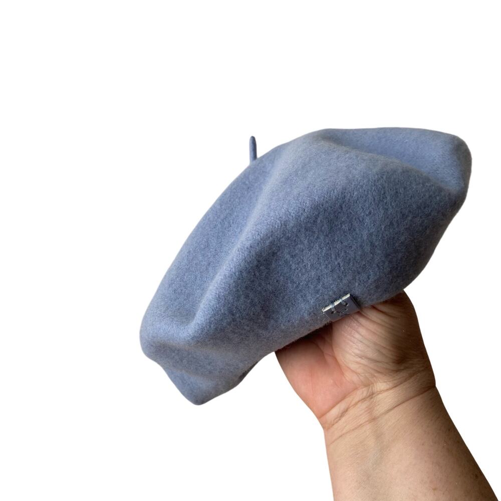 Anthropologie & Other Stories Light Blue Beret Hat - Picture 2 of 9